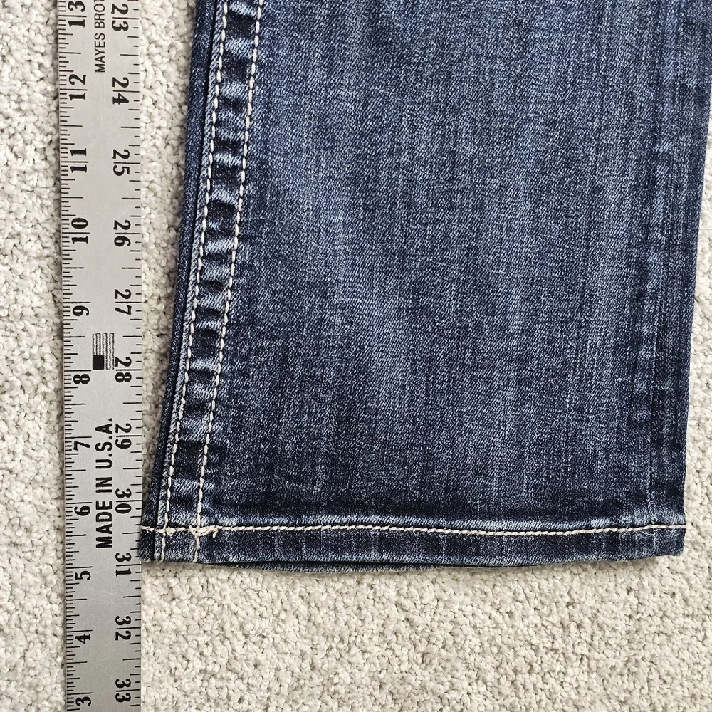 Miss Me Bootcut Dark Wash Denim Jeans Women's 29 Distressed Western Rock Boot‎ - Picture 6 of 11